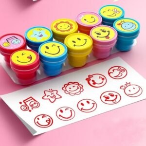 10pcs Face New 10 Pcs Assorted Stamps For Kids Self Ink Variants 0